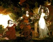 Sir Joshua Reynolds the montgomery sisters USA oil painting artist